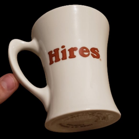 Vintage Hires Rootbeer Tall Coffee Mug Off-White Retro Crush Advertising Tea - Picture 2 of 5